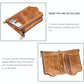 Leather Wallet with Rfid Protection and Strap - Card Slots - Red