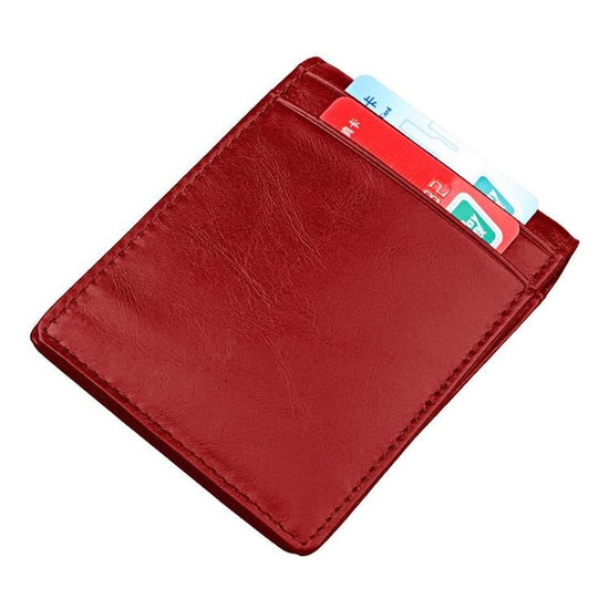 Anti-magnetic Leather Rfid Wallet - Sleek & Secure - Red