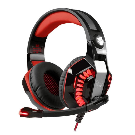 Stereo Gaming Headset With Mic & Led For Ps4 Smartphone Tablet Pc - Red