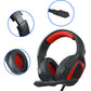 Retractable Mic Gaming Headset 3.5Mm Plug 2.2M Cable - Black Red