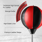 Adjustable Vertical Leather Speed Ball With Suction Cup And Gloves - Black Red