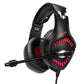 Surround Gaming Headset With Mic & Led - Black Red