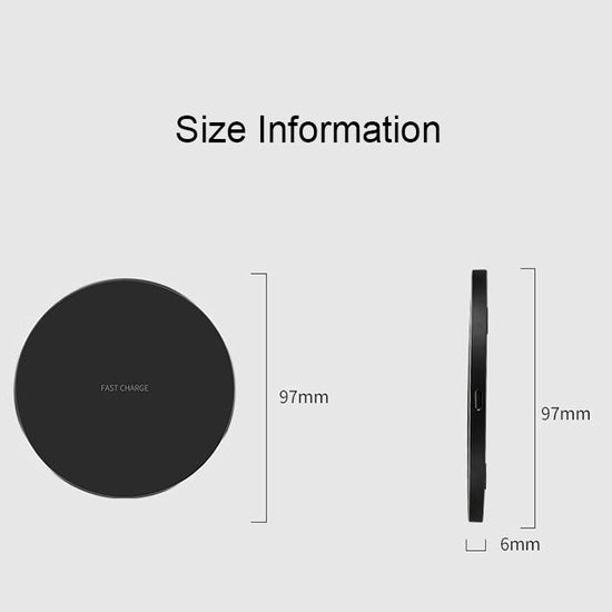 Ultra Thin Wireless Fast Charging Pad - Black Red
