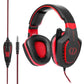 3.5Mm Noise-Canceling Gaming Headset With Retractable Mic 2M Cable - Black Red