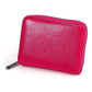 Leather Rfid Wallet - Sleek and Secure - Rose Red