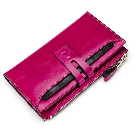 Detachable Card Holder Women Leather Wallet - Blue Rfid - Ccb6684Rr