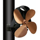 4-Blade Heat Powered Fireplace Stove Fan - Aluminum