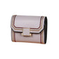 Snap Button Rfid Leather Wallet - Compact Design - Rose Red