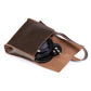 13.3 Inch Genuine Leather Laptop Bag With Power Adapter And Cable Winder - Rufous