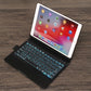 Rotatable Bluetooth Keyboard Leather Case For Ipad 10.2 With Backlit Pen Slot - Silver