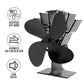 Eco-friendly Heat Powered Stove Fan for Wood / Gas / Pellet Stoves - Silver