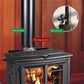 Eco-friendly Heat Powered Stove Fan for Wood / Gas / Pellet Stoves - Silver