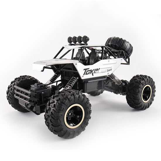 37cm Remote Control Bigfoot Climbing Car - 1 12 Alloy 4wd Cross-country Toy - Silver