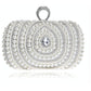 Stylish Pearl Handbag For Fashion Banquets And Parties - Silver