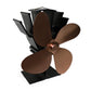 Eco-friendly Heat Powered Stove Fan for Wood / Gas / Pellet Stoves - Bronze