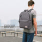 Multi-Function Canvas Laptop Backpack - Fits 15.6 Macbook Samsung Sony Dell Alienware Chuwi Asus Hp - 42X29X13Cm - Baby Blue
