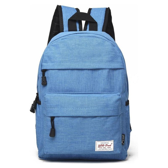 Versatile Canvas Laptop Backpack For 13-15 Inch - 36X25X10Cm - Baby Blue