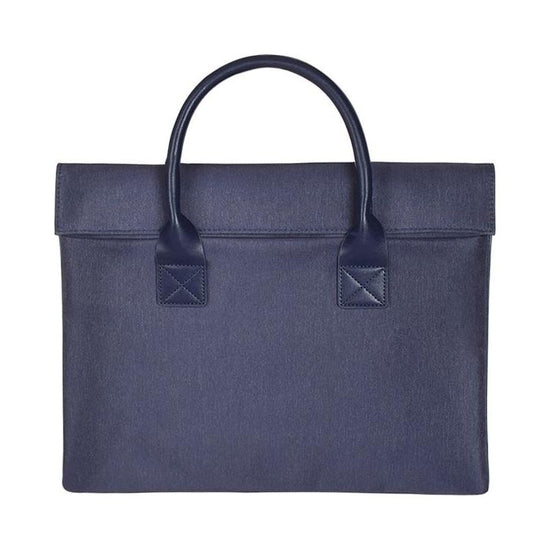 Universal 15.4 Soft Handle Laptop Bag For Macbook Samsung Sony Dell Alienware Chuwi Asus Hp - Portable & Wearable - Navy Blue