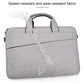Portable Laptop Tablet Bag - 15.4 Inch Double Side Pockets Soft Handle Oxford Cloth - Navy Blue