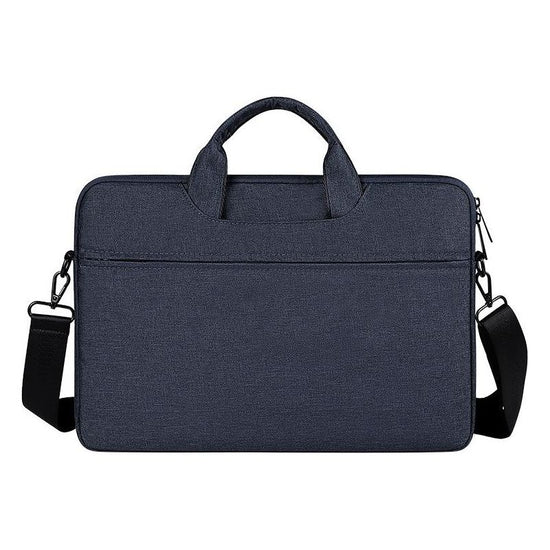Waterproof Oxford Cloth One-Shoulder Handbag For 15.6 Laptops - Hidden Portable Strap - Navy Blue