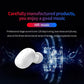 Wireless Bluetooth Earphones - Space Capsule Shape with Magnetic Charging Box & Lanyard - White