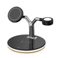 15W 3 In 1 Magnetic Wireless Charger For Phones Watches And Airpods With Led Light - White