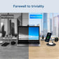 15W 3 In 1 Magnetic Wireless Charger For Phones Watches And Airpods With Led Light - White