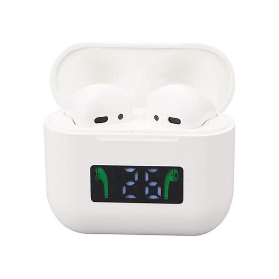 Wireless Bluetooth Earphones With Touch Display - White