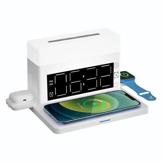 6 In 1 Wireless Charger N65 Multifunction - White