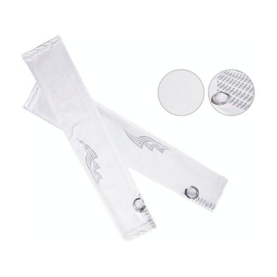 Breathable Golf Sunscreen Sleeve - Fluorescent Green - White