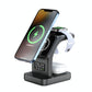15W Magnetic Wireless Charger With Clock - White