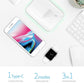 3 In 1 Magnetic Wireless Charger With Touch Ring Light - White