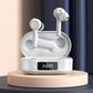 Wireless Bluetooth 5.0 Earphone with Digital Display and Noise Reduction - White