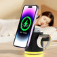 15W 4 In 1 Foldable Magnetic Wireless Charger - White