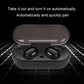Waterproof Touch Wireless Bluetooth Earphones + Charging Box - White