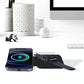 Foldable Dual Wireless Charger For Phones Iwatch Airpods - White