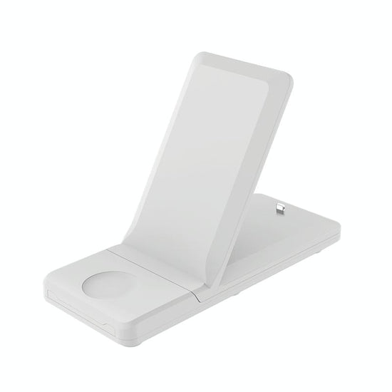 3 In 1 Foldable Wireless Charger For Iphone Iwatch Airpods - White