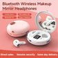 Wireless Hifi Stereo Earphones with Charging Case and Make-up Mirror - White