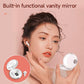 Wireless Hifi Stereo Earphones with Charging Case and Make-up Mirror - White