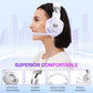 Over-Ear Gaming Headset With Mic Led Light And Stereo Bass For Pc Gamer - White