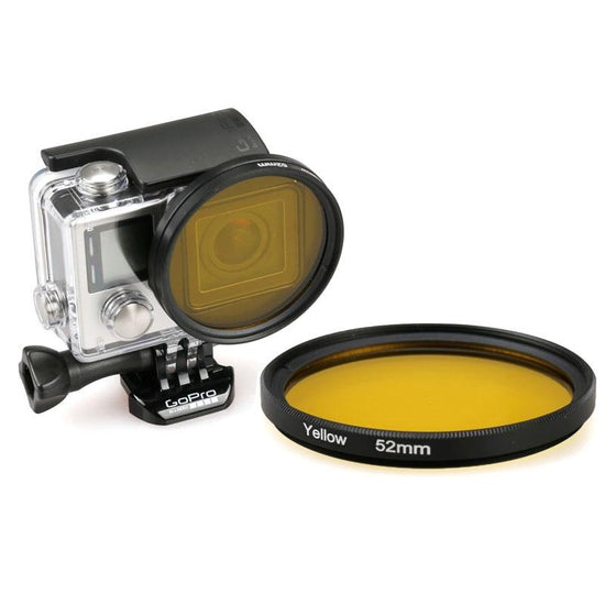 Uv Lens Filter for Gopro Hero 4 / 3 - 52mm Round Circle - Yellow