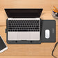 Universal 4-In-1 Laptop Bag Set Waterproof Pu Leather Handle Stand Pen Holder Winders Mouse & Charger Bags - 13 / 14 Inch - Brown