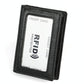 Leather Rfid Card Holder Wallet with 5 Slots and Pocket - Brown