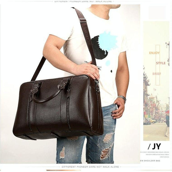 Large Leather Gym & Travel Bag - Spacious & Stylish