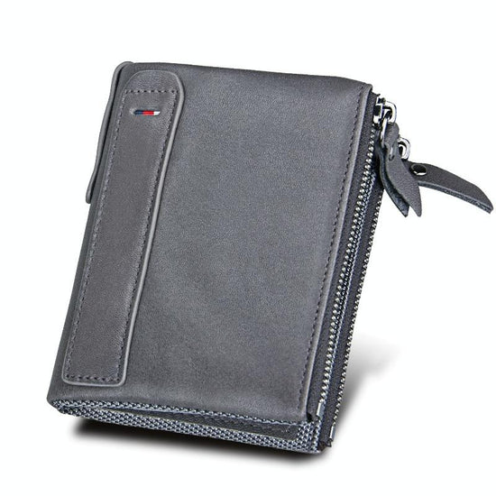 Men Leather Rfid Blocking Card Holder Wallet - 12.1x9.4x2.7cm - Ccb1085Z