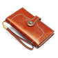 Women Vintage Rfid Oil Wax Wallet - Classic Design - Brown
