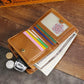 Oilskin Leather Rfid Change Purse - Brown - Brown