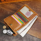 Oilskin Leather Rfid Change Purse - Brown - Brown