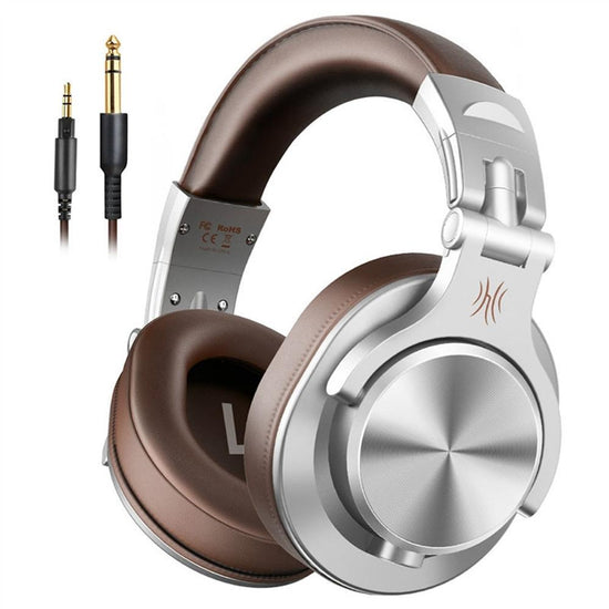Noise-Cancelling Headset With Mic - Brown