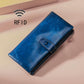Oilskin Leather Rfid Zip Wallet - Brown - Brown